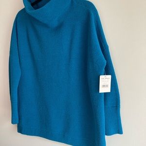 Free People Slouchy Ottoman Sweater in Tropical Bay SM NWT